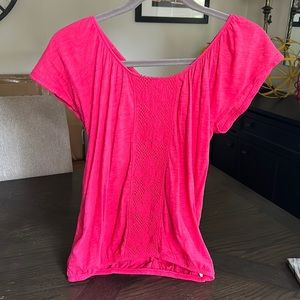 Women’s Pink Gap Short Sleeve Blouse (Extra Small)